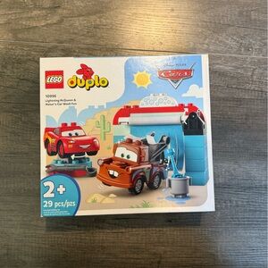 LEGO DUPLO Cars Playset with Red and Blue